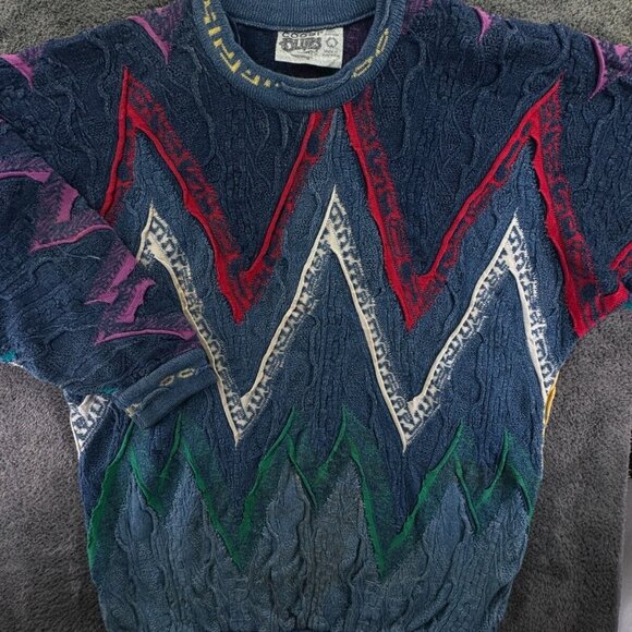 COOGI Blues Australia Sweater Heavy Pullover Medium Knit Cotton Unisex 3D *** - Picture 1 of 16